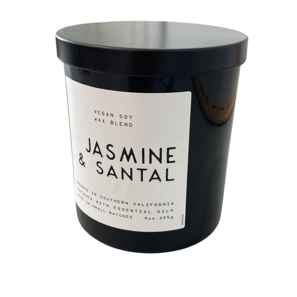 Leoben Company Jasmine and Santal 1 Wick Vegan Scented Candle 9 Oz Vegan Soy Wax - Picture 1 of 6